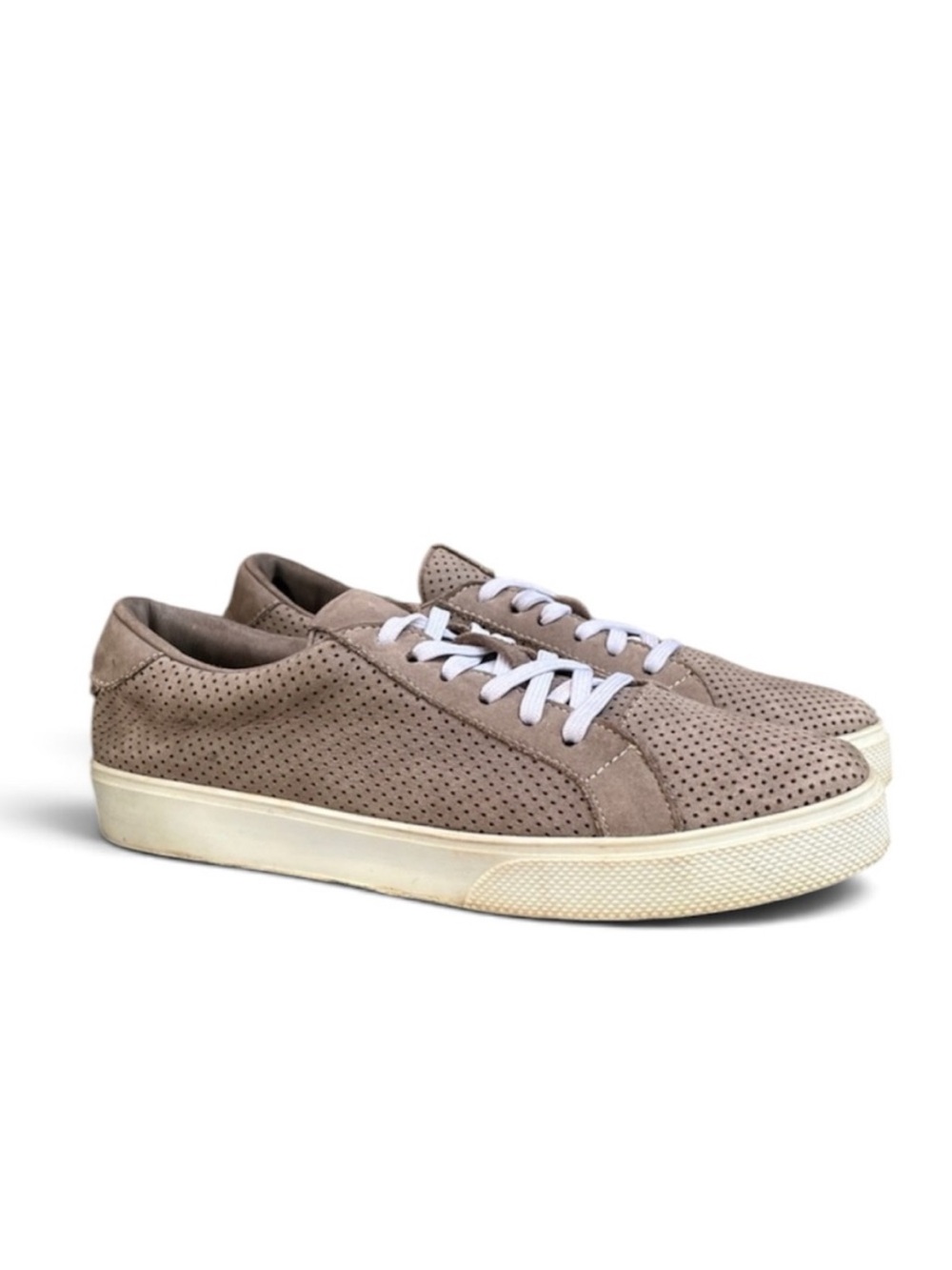 Kaanas Perforated Suede Sneakers in Brown Size 7 1/2